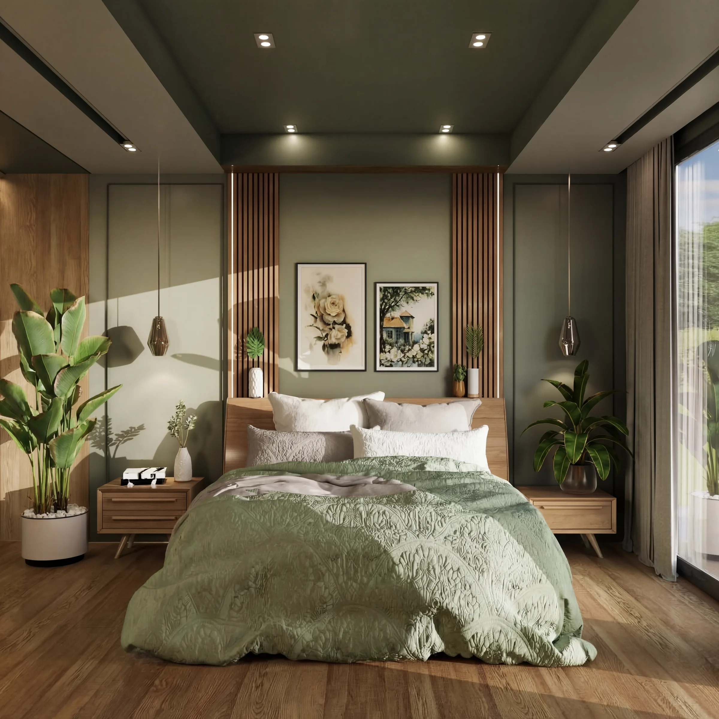 Sage retreat bedroom